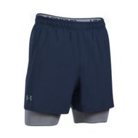 under armour men 2 in 1 shorts ua qualifier midnight navy 1289625 410