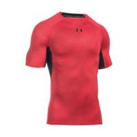 under armour mens heatgear compression short sleeve printed red