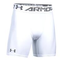 Under Armour Men\'s HeatGear Armour Mid Compression Shorts - White - L