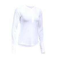 Under Armour Women\'s Fly By 1/2 Zip Run Long Sleeve Top - White - XS