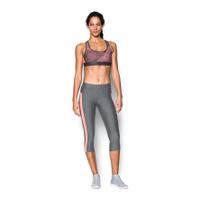 Under Armour Women\'s Crossback Embossed Sports Bra - Charcoal - M