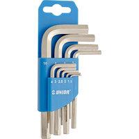 Unior Set of Hexagon Wrenches on Plastic Clip