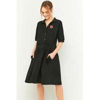 uo exclusive peter jensen apple applique black polo dress black