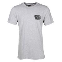 uppercut deluxe dont trim on me t shirt greyblack print