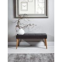 upholstered bench charcoal