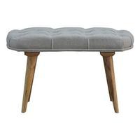 Upholstered Nordic Bench, Grey