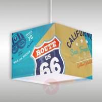 Upbeat Route 66 hanging light for children