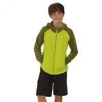 upflow hooded fleece lime green