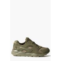 Up Running Trainer with Heel Detail - khaki