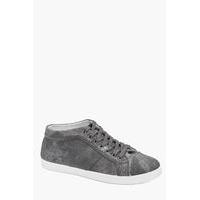 Up Hi Tops With PU Detail - grey