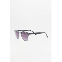 Urban Outfitters Metal Inlay Half-Frame Sunglasses, BLACK