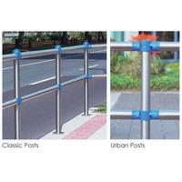 urban stainless steel handrail surface fix post