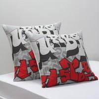 Urban Graph Printed Square Single Pillowcase