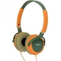 Urbanz Wild Light-Weight DJ Style Headphones - Green/Orange