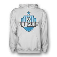 uruguay country logo hoody white kids