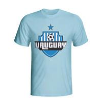 uruguay country logo t shirt sky blue kids