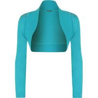 Ursula Basic Long Sleeve Shrug - Turquoise