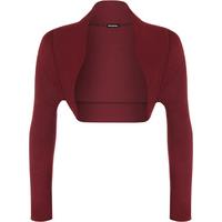 ursula basic long sleeve shrug wine