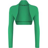 Ursula Basic Long Sleeve Shrug - Jade