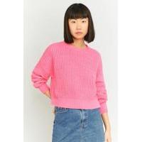 urban outfitters winter fishermans jumper pink