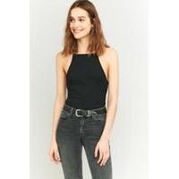 Urban Outfitters Rib T-Back Cami, BLACK