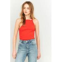 Urban Outfitters Rib T-Back Cami, RED