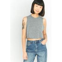 urban outfitters pocket cropped tank top grey