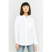 urban outfitters slouchy poplin button down shirt white