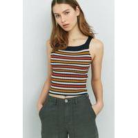 Urban Outfitters Striped Square Neck Cami, NAVY