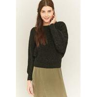 urban outfitters black lurex batwing jumper black