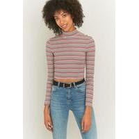 urban outfitters maroon striped turtleneck top maroon