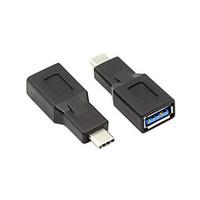 USB 3.1 Type C Male Connector to A Female OTG Data Host Adapter Black for Macbook Tablet Chromebook