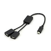 USB 3.1 Type C USB-C to Dual 2 Port Hub Adapter For PC Laptop Tablet Macbook Support Windows 8 MacOS