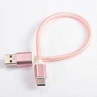 USB 2.0 Type C Braided Nylon Cable For Samsung Huawei Sony Nokia HTC Motorola LG Lenovo Xiaomi 20 cm