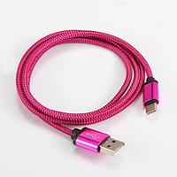 USB 2.0 Type C Aluminum Portable Cable For Samsung Huawei Sony Nokia HTC Motorola LG Lenovo Xiaomi 1m