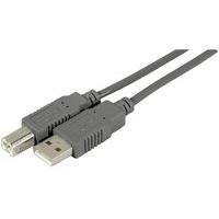 USB 2.0 A/B Entry-Level Cord Grey- 0.6 m