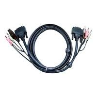 USB DVI-D Dual Link KVM Cable - CS1642 CS1644 CS1782 CS1784 CS1782A CS1784A CS1182 CS1184 CE602 - 3m