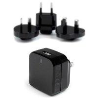 usb wall charger with quick charge 20 international travel black