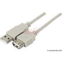 Usb 2.0 A/a Entry-level Extension Cord Grey- 1.80 M