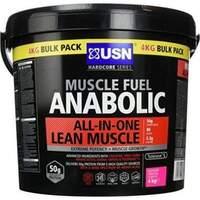USN Muscle Fuel Anabolic Lean Muscle Gain Shake Powder - Raspberry Smoothie 4 kg