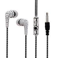 USURE LW02 Crack In-Ear Earbuds Earphones Stereo Sound with Mic for MP3 / MP4 / Smartphone