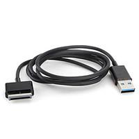 USB Data Sync Charger Cable for Asus EeePad Transformer TF101 TF201 TF300 SL101 (Black)