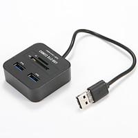USB2.0 Micro usb 2.0 to 2 Port USB3.0 HUB Adapter SD Micro SD TF Card Reader for Macbook Chrombook Phone