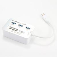 USB 3.1 Type C 3 Port USB 3.0 Hub SD TF M2 MSDUO Memory Card Reader Adapter For Macbook