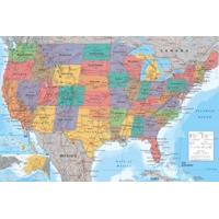 Usa Map Geographical Maxi Poster