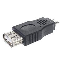 USB 2.0 A Female to Micro Male Adapter/OTG Connector Tablet/PC Connector(Black)