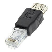 usb 20 female to rj45 male adapter black for ethernet