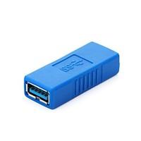 USB 3.0 A Type Female to Female Coupler Connector Adapter Extender Blue