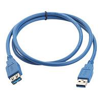 usb 30 a a male to female extension cable 1m blue