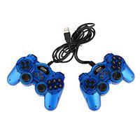 USB Double Vibration Controller for PC Blue
